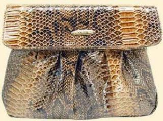 Gorgeous Italian Designer Brown Snake Clutch Handbag (Also Available in Black Crocodile)   Vecceli Italy, Designed by Ronella Lucci (CL 102) Clothing