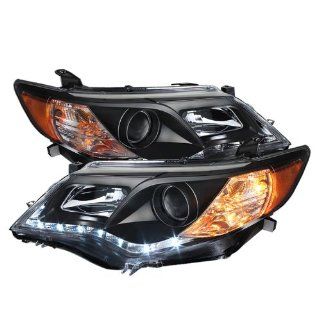 Spyder Auto (PRO YD TCAM12 DRL BK) Toyota Camry Black Projector Headlight with LED Daytime Running Light: Automotive