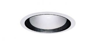 Cooper Lighting P302TW One Light 6 Inch Recessed Ceiling Light Fixture Kit with White Trim and Black Baffle   Complete Recessed Lighting Kits  