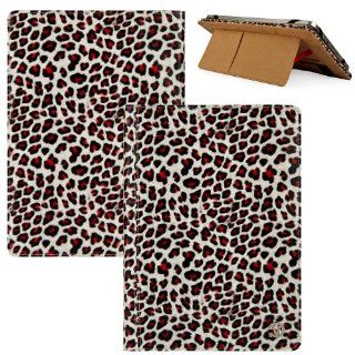 Quality Book Style, White with Red Splash Leopard Animal PrintVangoddy Brand Mary Collection Leather  ette Portfolio Cover Cases for All Models of the iView IVIEW 900TPC II 9 Inch Tablet (1211 IVIEW900TPCII 3722, 9 Inch Android 4.0 Tablet): Computers &
