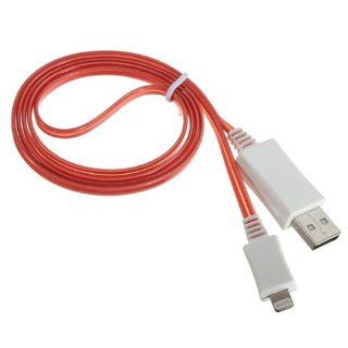 8 Pin USB Visible LED Sync Data Cable Charger For IPhone 5 Ipad Mini IPod Touch: Cell Phones & Accessories