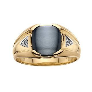10kt Yellow Gold Grey Eye Ring: Jewelry