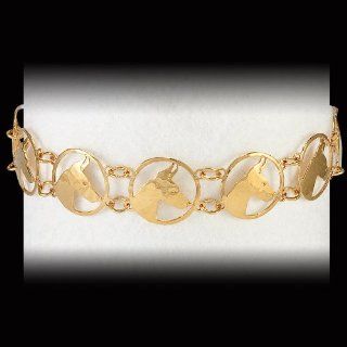 Haute Dauge Doberman Gold Plated Bracelet (W081BRACE): Jewelry