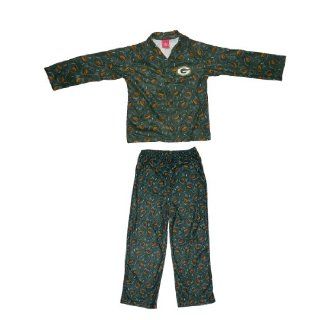 2Pcs:NFL Green Bay Packers Boys Or Girls Sleepwear Pajama Top & Pants Set 4 5 Green & Brown : Infant And Toddler Sports Fan Apparel : Sports & Outdoors