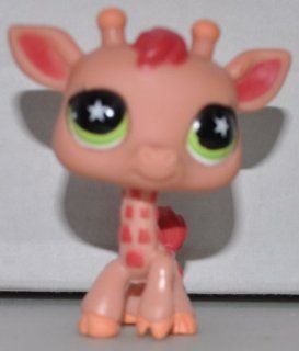 Giraffe #943 (Orange, Green Eyes) Littlest Pet Shop (Retired) Collector Toy   LPS Collectible Replacement Single Figure   Loose (OOP Out of Package & Print): Everything Else