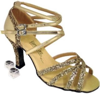 Very Fine Salsa Ballroom Tango Latin Dance Shoes 5008M Bundle with Dance Shoe Heel Protectors 2.5" Heel: Shoes