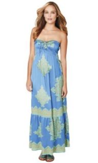 Hale Bob Women's Moroccan Mirage Silk Maxi Dress Blue LG at  Womens Clothing store: