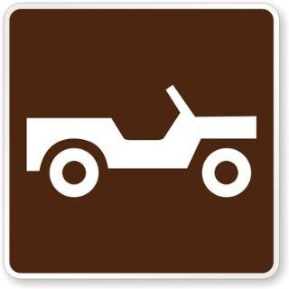 Trail/Road (4 WD Veh.) symbol Sign, 18" x 18": Office Products