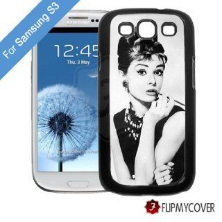 Audrey Hepburn B&W Samsung Galaxy S3 i9300 Plastic Hard Phone Cover Case: Everything Else