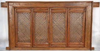 BK0094Y Antique Chinese Window Screens, Contemporary, China, Wood (Mu), Antique Asian Decor: Antique   Panel Screens