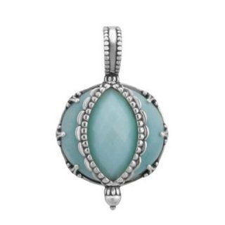 Relios Designer Sterling Silver Faceted ite Pendant Enhancer: Jewelry