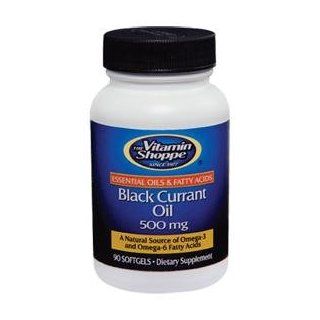 the Vitamin Shoppe   Black Currant Oil, 500 mg, 90 softgels Health & Personal Care