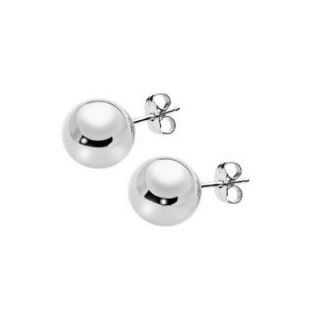 Sterling Silver Round Ball Stud Earrings 7mm Bead 925: Jewelry