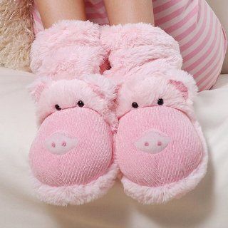Aroma Home Fun For Feet Slippers Socks Pink Pigs 