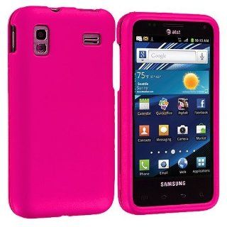 HOT PINK Hard Plastic Rubberized Case Cover For Samsung Captivate Glide SGH i927 (AT&T): Cell Phones & Accessories