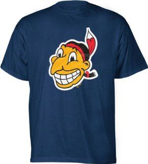 Majestic Cleveland Indians Cooperstown Official Logo T shirt (Medium) : Sports Related Merchandise : Sports & Outdoors