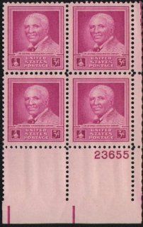 DR. GEORGE WASHINGTON CARVER ~ BLACK HISTORY ~ SCIENTIST ~ INVENTOR ~ BOTANIST ~ BLACK HERITAGE #953 Plate Block of 4 x 3 US Postage Stamps 