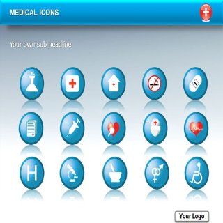 Medical Symbol Powerpoint Template   Medical Logo Bundle Powerpoint Background: Software