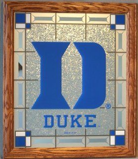 Duke University Blue Devils NCAA 15.5" X 18" Glass Wall Plaque : Sports & Outdoors