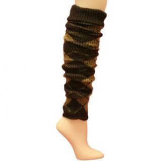 Luxury Divas Brown & Tan Argyle Thick Ribbed Knit Leg Warmers at  Womens Clothing store