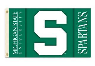 NCAA Michigan State Spartans 2 Sided 3 by 5 Foot Flag with Grommets  Sports Fan Outdoor Flags  Sports & Outdoors