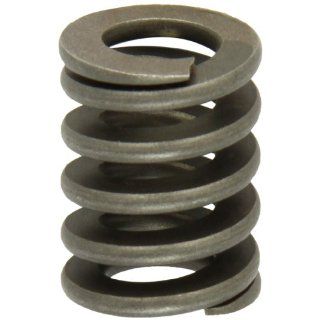 Heavy Duty Compression Spring, Chrome Silicon Steel Alloy, Inch, 1" OD, 0.115 x 0.218" Wire Size, 1.25" Free Length, 0.937" Compressed Length, 204.4lbs Load Capacity, 653lbs/in Spring Rate (Pack of 5)