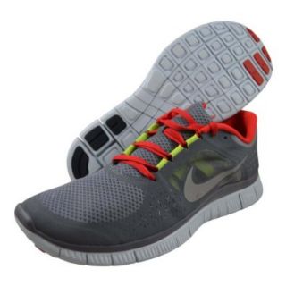 Nike Free Run 3 Cool Grey Red Mens Barefoot Running Shoes 510642 006: Shoes