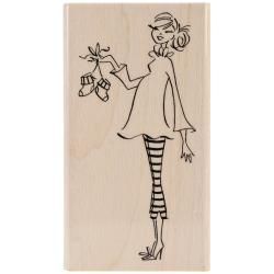 Penny Black Rubber Stamp 2.5 X4.5   Expecting