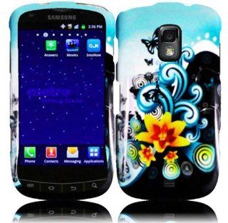 Blue Flower Hard Cover Case for Samsung Galaxy S Lightray 4G SCH R940: Cell Phones & Accessories