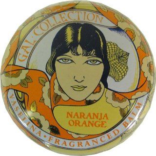 Orange Flavor Gal Spanish Lip Balm in Gold Art Nouveau Tin Health & Personal Care