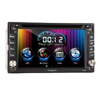 Eonon G2104u 6.2 Inch Double 2 DIN Car DVD Player with GPS System, Support Bluetooth, Ipod Input, Steering Wheel Control for Ad System, GPS Dual Zone, Touch Screen, Free Map for Us & Canada  In Dash Vehicle Gps Units 