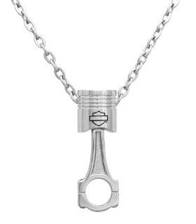 Harley Davidson MOD H D Steel Engine Piston Necklace HSN0013: Pendant Necklaces: Jewelry