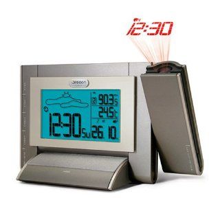 Oregon Scientific BARM969PA FM Weather Station Projection Clock with Self Setting Atomic Time and Vibrating Pillow Speaker   Outdoor Thermometers