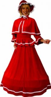 Alexanders Costumes Dickens Christmas Dress, Red, Medium: Adult Sized Costumes: Clothing