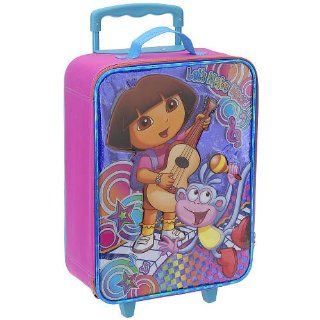 Dora the Explorer & Boots Girls Large Pink Rolling Luggage Suitcase Toys & Games