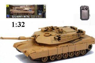 RC Tank Heavy Metal M1A1 Abrams Remote Control Tank 1:32 Scale: Toys & Games