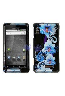Motorola A955 Droid 2 Graphic Case   Blue Flower: Cell Phones & Accessories
