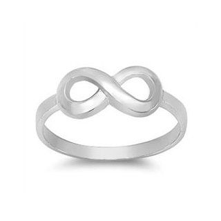 Brilliant 925 Sterling Silver Infinity Sign Ring, Friendship, Love, Summer, Spring, Fashion (6) Promise Rings Jewelry
