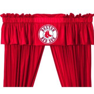 MLB Curtain Valance Team: Boston Red Sox   Sports Fan Window Treatment Valances