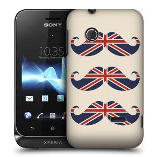 Head Case Designs UK Flag Moustaches Hard Back Case Cover for Sony Xperia tipo ST21i: Cell Phones & Accessories