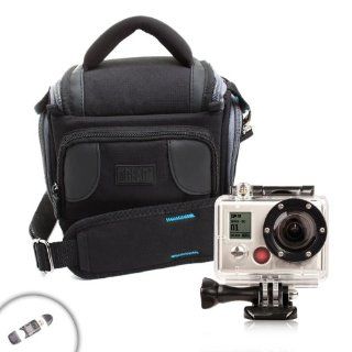USA Gear Lightweight Durable Camera Bag With Padded Interior Lining for GoPro HD HERO3 HERO2 Cameras: Outdoor / Motorsports / Surf / Helmet / Naked / 960 & Accessories **Includes Cardreader** : Camcorder Cases : Camera & Photo