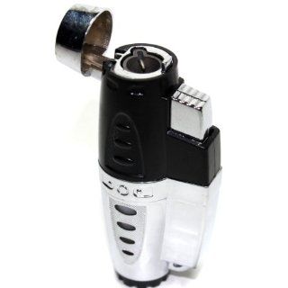 Cigar Lighter Black Triple Jet Flames Refillable Butane Torch Lighter 3 1/4 Inch.: Everything Else