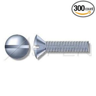(300pcs) Metric DIN 964 M5X14 Slotted Oval Head Machine Screw 4.8 zinc plated steel Ships Free in USA: Industrial & Scientific