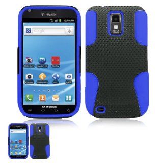 Samsung Galaxy S II T989 Black And Blue Hybrid Case: Cell Phones & Accessories