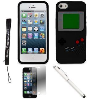 GameBoy Silicone Durable Skin For Apple iPhone 5 iOS (6) Smart Phone + Screen Protector + Stylus Pen + Determination Hand Strap: Cell Phones & Accessories