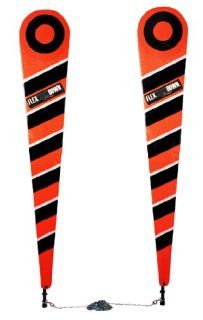 Champion Sports Flexdown Bull's Eye Chain Set with Slanted Stripes (Orange/Black)  Football Yard Markers  Sports & Outdoors