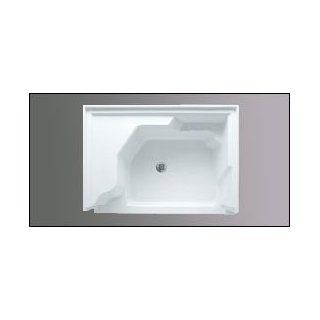 Americh A6036STSL WH 60 Inch x 36 Inch  Single Threshold w/Left Hand Seat Shower Base  Biscuit   Wh    