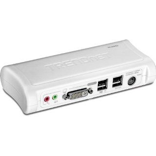 TRENDnet 2 Port DVI USB Type A KVM Switch and Cable Kit with Audio, TK 204UK Electronics