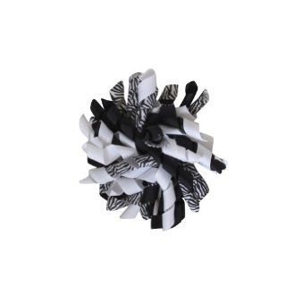 Grosgrain Ribbon Corker 3 1/2" Hair Bow   Choose Color (Black & White Zebra): Baby