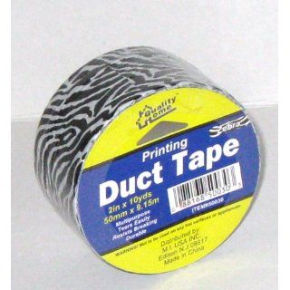 Quality Home 50030 Zebra Safari Animal Print All Purpose Duct Tape, 10 yards Length x 2" Width, Black/White: Industrial & Scientific